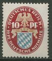 Deutsches Reich 1925 Deutsche Nothilfe: Landeswappen Bayern 376 postfrisch