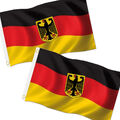 2xDeutschland Fahne 90x150cm mit Ösen und Adler Flagge Hissfahne