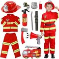 Feuerwehrmann Kostüm Jungen Feuerwehrmann-Uniform Zubehör Set Halloween Dekor