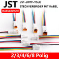 JST-JWPF-VSLE 2/3/4/6/8 Polig Stecker Auto Steckverbinder Wasserdicht mit Kabel