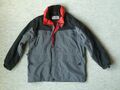 Winterjacke - Gr. L / 52/54 - schwarz grau rot - herausnehmbare Fleecejacke