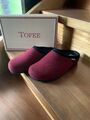 Tofee Hausschuhe Socken Pantoffel Latschen Schlappen Hüttenschuhe Bordo Uni