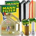 MANN INSPEKTIONSPAKET+5L CASTROL 5W-30 ÖL passend für BMW X5 F15 F85 sDrive 25d