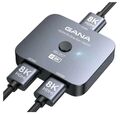 HDMI Splitter 8K@60Hz, 4K@120Hz, GANA HDMI 2.1 Switch, 2 in 1 out/1 in 2 out FHD