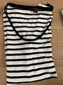 COMMA Damen T-Shirt Gr. 34 Weiß/schwarz gestreift 3/4 Arm,