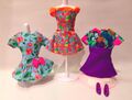  Vintage Barbie Puppe - Mode Geschenkset Kleider Outfit lila Etikett DEL10