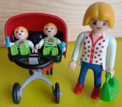 Playmobil 5573, Zwillingskinderwagen, City Life, vollständig, originalverpackt 