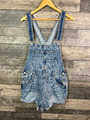 Free People Ziggy Shortalls Latzhose Large blau Jeansshorts We The Free Shorts