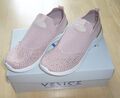 Damen Sneaker Gr. 38 Venice rosa weiß Strass Glitzersteinchen Turnschuhe NEU top