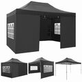 Pavillon 3x3/3x4,5/3x6m Wasserdicht Faltpavillon Partyzelt Gartenzelt UV Schutz