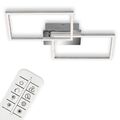 Briloner LED Zimmer Decken Leuchte Lampe FRAME Metall chrom- alufarben 50x38,8cm