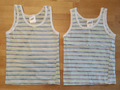 2 weisse (bunt gestreift) Tanktops, ärmelloses T-Shirt  in Größe 104 - neuwertig