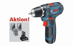 Bosch Akku Bohrschrauber GSR 12V-15 mit 1 x 2,0 Ah 1 x 4,0 Ah Zubehör-Set in Tas