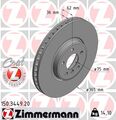 2x ZIMMERMANN Bremsscheibe COAT Z 150.3449.20 für X5 BMW E70 X6 E71 F16 F15 F86