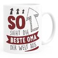 Kaffee-Tasse Geschenk Spruch so sieht die/der beste Oma/Opa/Mama/Papa der Welt