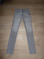 REPLAY Stretch Jeans Slim Hüftig Grau Bestickt W28 L34 (fällt aus wie L35) *TOP*