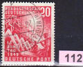 BRD Bund 1949 Mi. Nr. 112. Eröffn. 1.Bundestag. Stempel. "HEIDELBERG" "28.7.50".