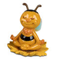 Dekofigur Yoga Biene auf Sonnenblume | Figur Yogafigur Skulptur | 10x9 cm