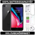 Apple iPhone 8 - 64 GB 256 GB - Schwarz Grau - 100% Batterie - Zubehörpaket