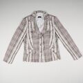 BASLER SELCTION Damen Blazer / Jacke Gr. 40 pink beige weiß kariert elegant einr