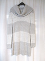 Esprit Strickkleid Kleid Longpullover Gr. M grau