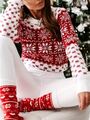 Pullover Pulli Sweater Langarm-Pulli Weihnachten X-MAS Schneeflocke Winter XS-XL