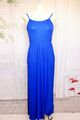 Blaues Divided H&M Maxi Viskose Jersey  Träger Kleid Dress XS S 24 36 P49