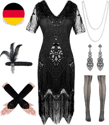 WILDPARTY 20Er Jahre Kleid Roaring 20S Charleston Kleid, Flapper Kleid Mit Dünn 