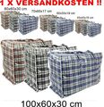 Plastiktasche Groß Jumbo Unterbett Aufbewahrungs Tasche kariert Camping XXL XL