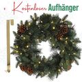 MeisterHome Künstlicher Weihnachtskranz Adventskranz TürKkranz Kranz Innen/Außen