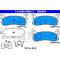 1x ORIGINAL® Ate 13.0460-5865.2 Bremsbelagsatz, Scheibenbremse Hinten, inkl.