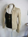 MILESTONE Lederjacke Jacke Bikerstyle creme Gr. 38 Topzustand