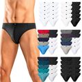 HIS 10er Pack Herren Slips Unterhosen Hipster schwarz weiß bunt Minislip H.I.S