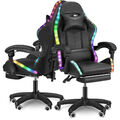 RGB Gaming Stuhl LED Beleuchtung Gamer Sessel Gaming Chair Gamingstuhl 150KG Val