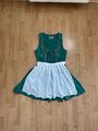 Stockerpoint Dirndl Mini Grün/Rosa/Weiss Größe 40