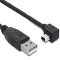 Delock Kabel USB 2.0-A Stecker > USB Mini-B 5Pin Stecker gewinkelt 2m, Schwarz