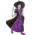 Kinder-Kostüm Hexe Spider, Hexenkleid schwarz-lila