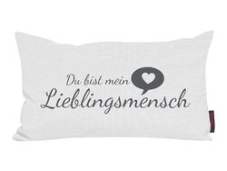 MAGMA Kissen LIEBLINGSMENSCH weiß BH 50x30 cm weiß Dekokissen