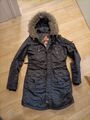 KHUJO Winterjacke Wintermantel Mantel warm schwarz Fell Kapuze M Neuwertig 