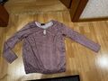 Schönes bequem weites Langarmshirt / Bluse Gr. M neuwertig altrosa gepunktet