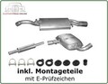 Auspuff Set für VW Corrado 53I 1.8 16V 136PS VSD + Mitteltopf + Endschalldämpfer