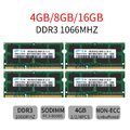 Für Samsung 16GB 8GB 4GB 2GB PC3-8500S DDR3 1066 1.5V SO-DIMM Laptop Speicher DE