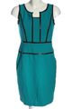 ANDREW MARC NEW YORK Bleistiftkleid Damen Gr. DE 34 blau-schwarz Business-Look