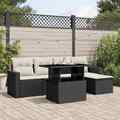 Gartenmöbel Sofa Garnitur Sitzgruppe Lounge 6-tlg. Schwarz Poly Rattan vidaXL