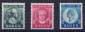 FBZ Baden Goethe Nr. 47-49 postfrisch. Mi. 48 EUR.