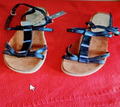 Sandalen, von Marco Tozzi ,Gr.41, Metallic Blau