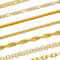 Goldkette 0.6-2.2 mm - 40-75 cm - 24K Vermeil Gold - Halskette - AURIORE