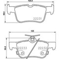 1x ORIGINAL® Brembo P 24 201 Bremsbelagsatz, Scheibenbremse Hinten, inkl.