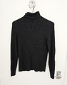 F&F Tesco schwarzer Damenpullover mit L/S-Rollausschnitt neu ohne Etikett Größe UK - 12 (kleine Passform)