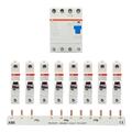 ABB Set 1x FI Schalter F204A 40/0,03 8x LS Schalter S201 B16 1x Schiene PS3/12FI